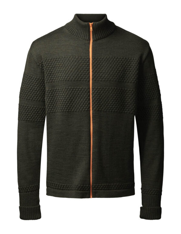 Clipper Cardigan m. Lynlås | Saltum Cardigan Stand Up Collar Zip