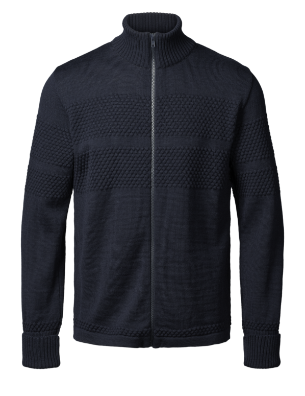 Clipper Cardigan m. Lynlås | Saltum Cardigan Stand Up Collar Zip