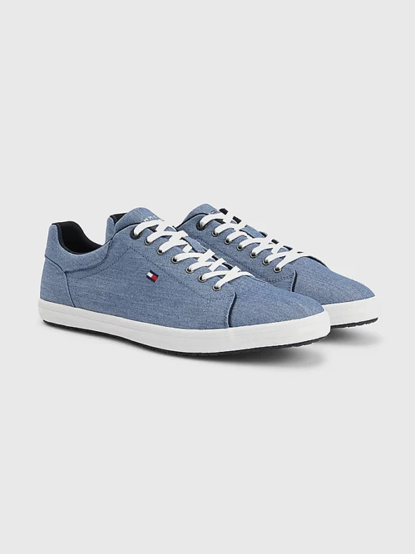 Tommy Hilfiger Sko | Essential Vulcanised Chambray Trainers | Twilight Indigo