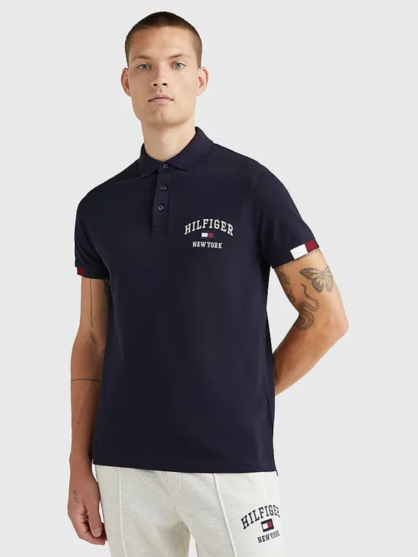 Tommy Hilfiger Polo | Varsity Logo Slim Polo