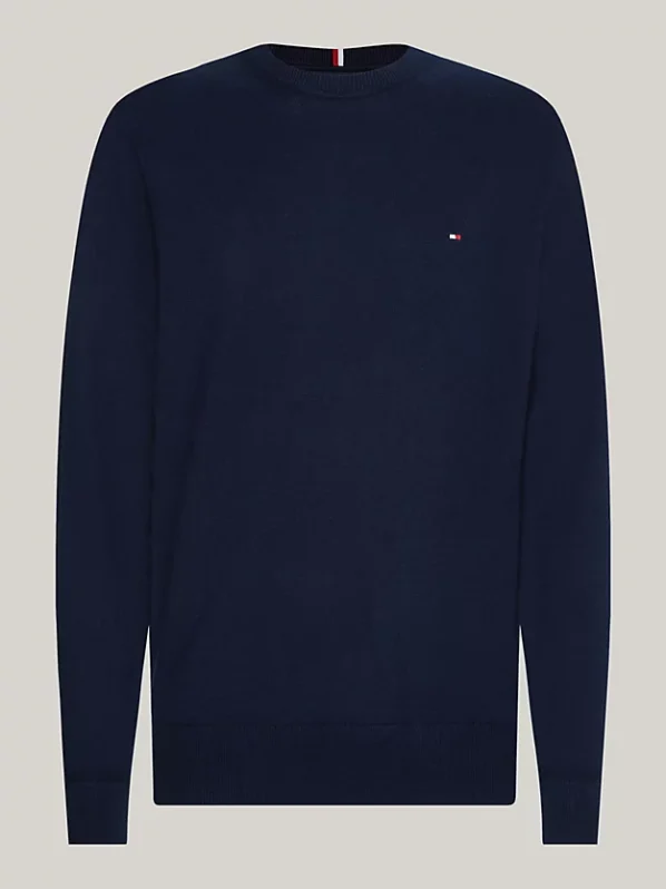 Pima Cashmere Striktrøje | Tommy Hilfiger - Desert Sky