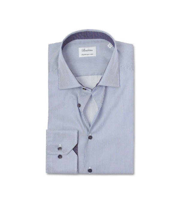 Stenströms Skjorte | Lyseblå/Hvid