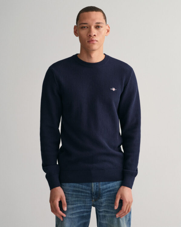 Gant Strik | Micro Cotton Texture C-Neck