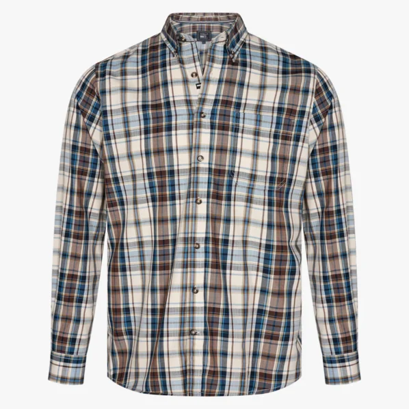 Signal Skjorte | SiBam Herringbone | Deep Marine