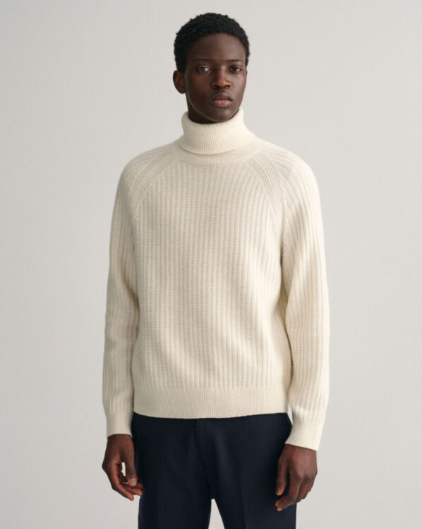 Gant Strik m. Rullekrave | Texture Raglan Rollneck