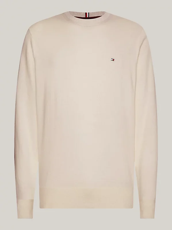 Pima Cashmere Striktrøje | Tommy Hilfiger - Cashmere Cream