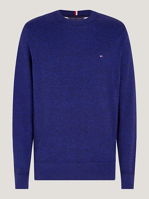 Pima Cashmere Striktr&oslash;je | Tommy Hilfiger - Twilight Lapis/Black Mouline