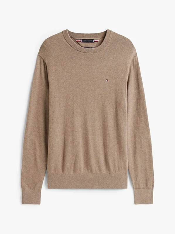 Pima Cashmere Striktrøje | Tommy Hilfiger - Coastal Taupe Heather