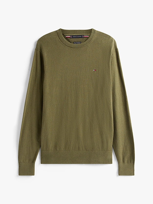 Pima Cashmere Striktr&oslash;je | Tommy Hilfiger - Huntsman Green
