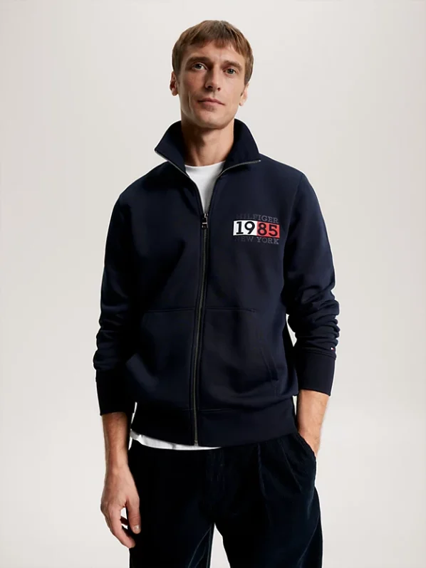 Tommy Hilfiger Sweatshirt m. Lynlås | New York Flag Zip Through