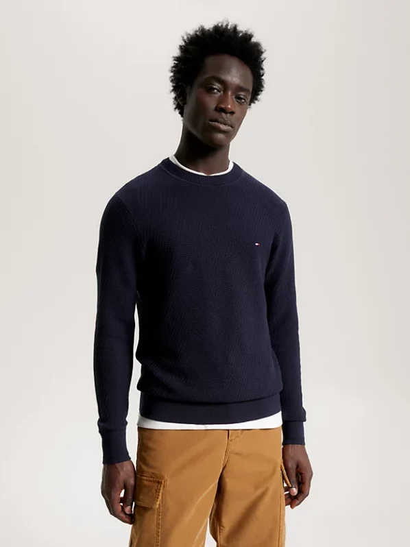 Tommy Hilfiger Strik | Rectangolar Structure Crew Neck