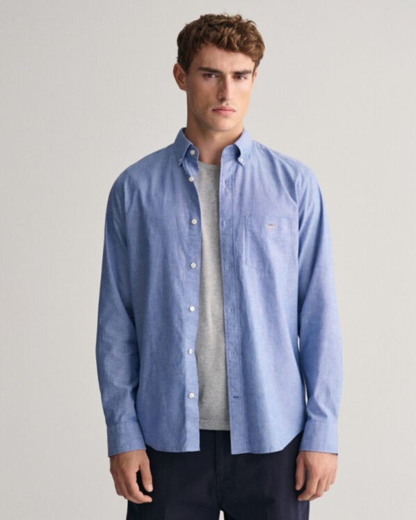 Gant Hørbomuld Skjorte | Reg Cotton Linen Shirt