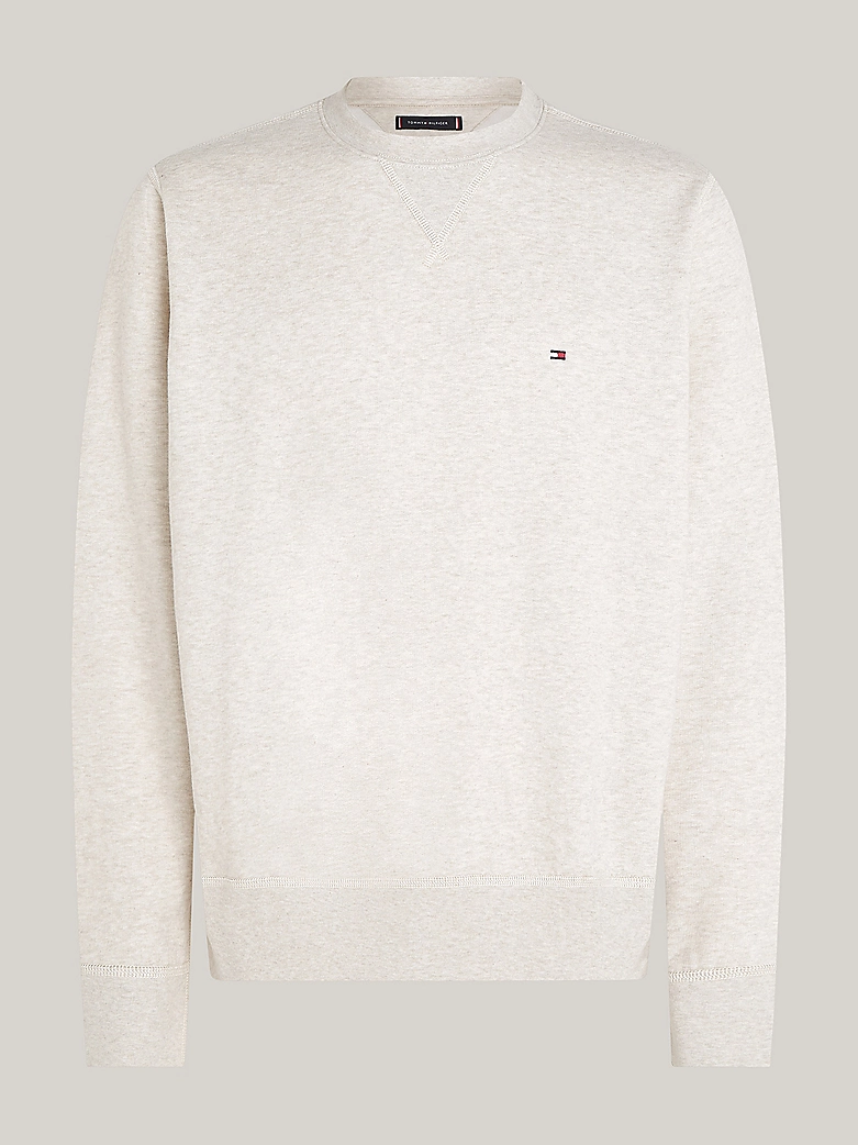 Essential Fleece Sweatshirt | Tommy Hilfiger - Heathered Oatmilk