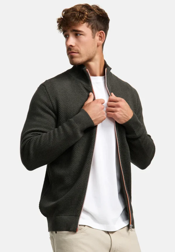 Kronstadt Cardigan m. Lynlås | Erik Zip