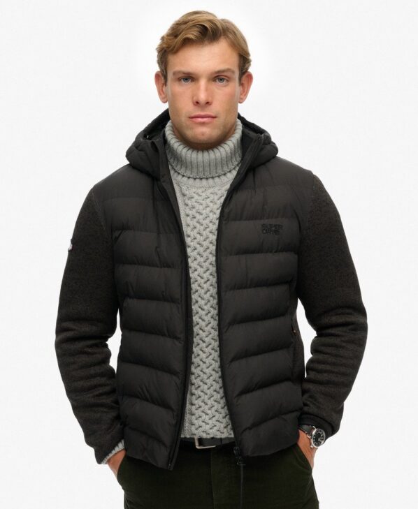 Superdry Jakke | Hooded Storm Knit Hybrid Jacket