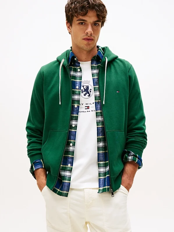 Tommy Hilfiger Hættetrøje m. Lynlås | Essential Fleece Zip Through