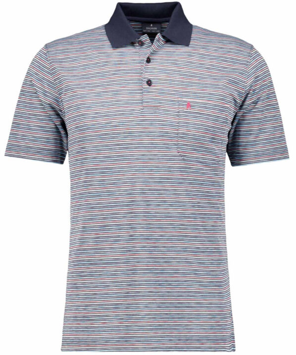Ragman Blødstrikket Polo m. Striber