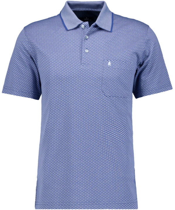 Ragman Blødstrikket Polo i Jacquard