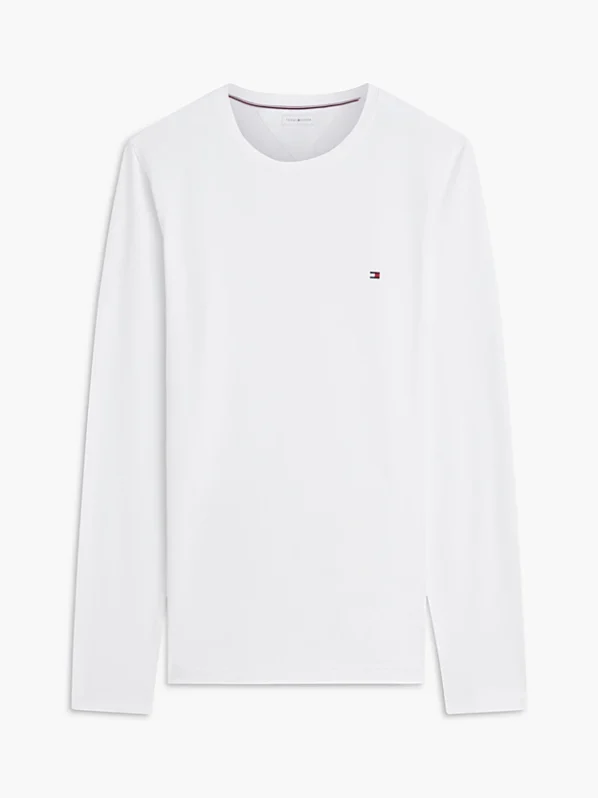 Slim Fit langærmede T-Shirt | Tommy Hilfiger - White
