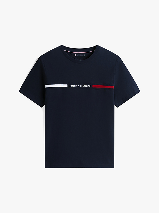 T-shirt med logobroderi | Tommy Hilfiger - Navy Blue