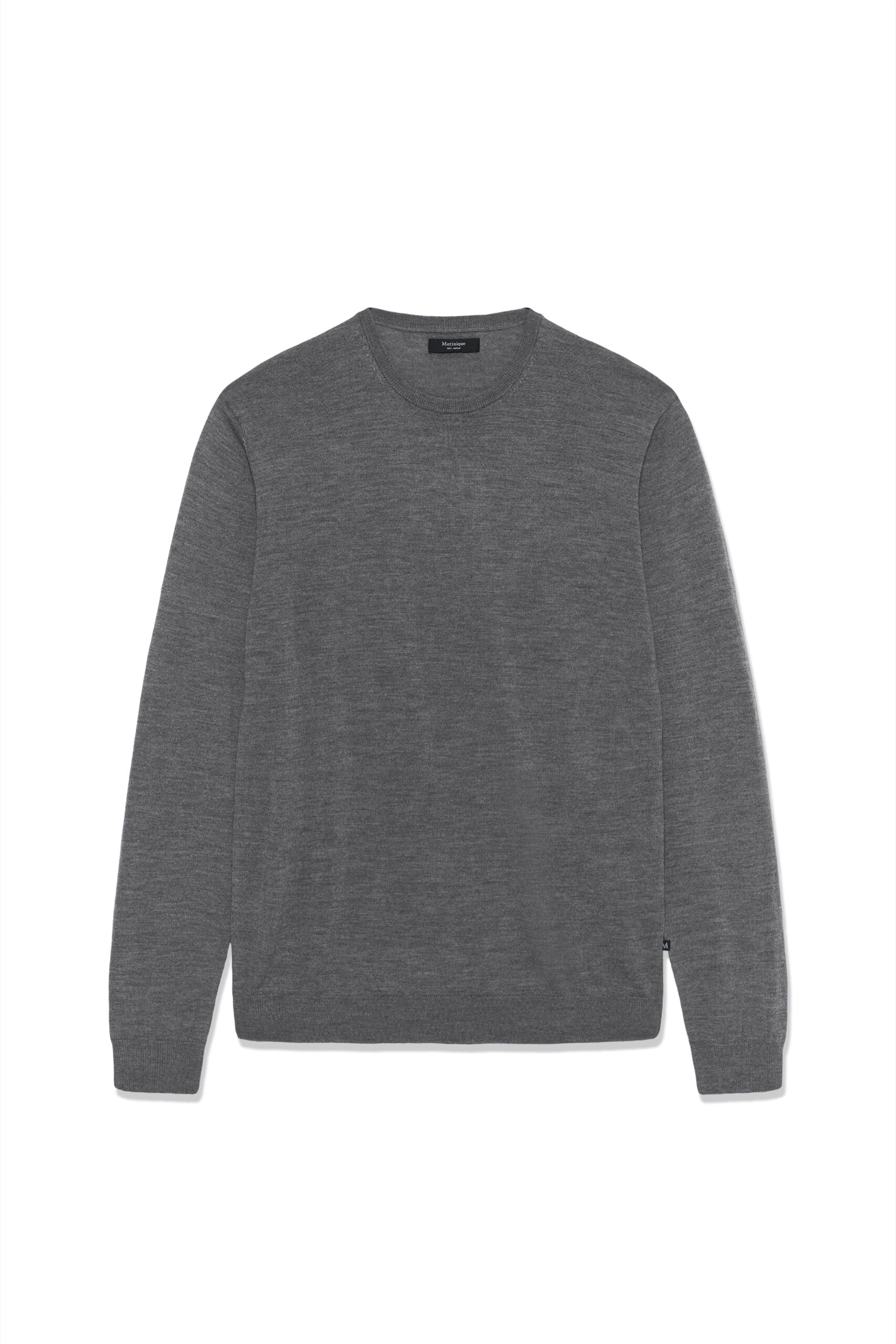 Margrate Merino Pullover | Matinique - Med Grey Melange