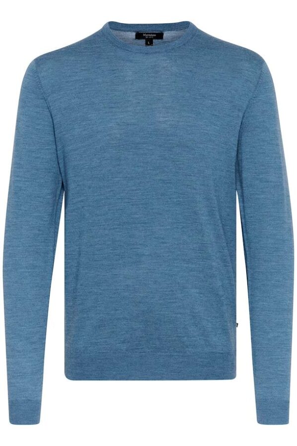 Margrate Merino Pullover | Matinique - Dust Blue Melange