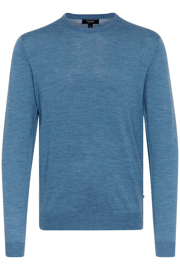 Margrate Merino Pullover | Matinique - Dust Blue Melange