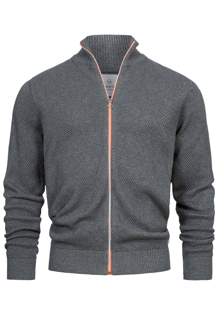 KSErik Zip Cardigan | Kronstadt - Lt Grey Mix