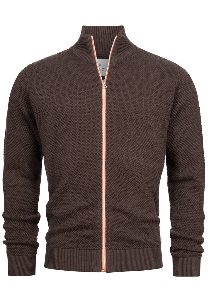 KSErik Zip Cardigan | Kronstadt - Chocolate Plum Mix