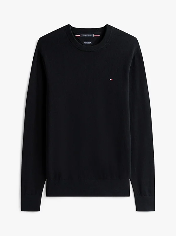Pima Cashmere Striktrøje | Tommy Hilfiger - Black