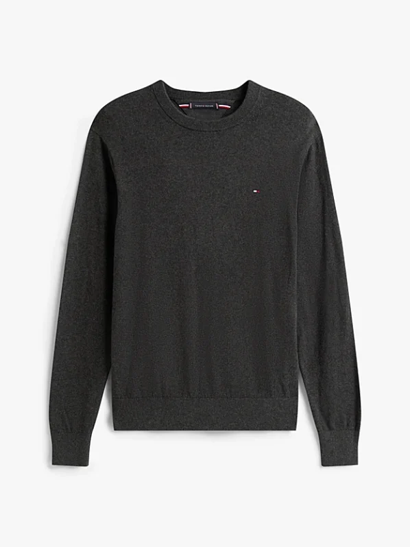 Pima Cashmere Striktrøje | Tommy Hilfiger - Dark Grey Heather
