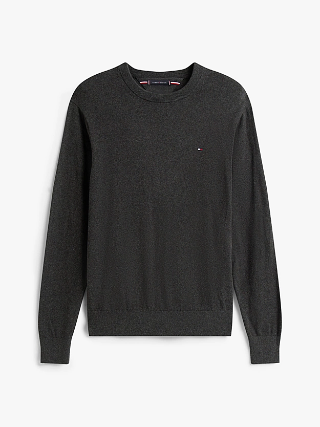 Pima Cashmere Striktr&oslash;je | Tommy Hilfiger - Dark Grey Heather
