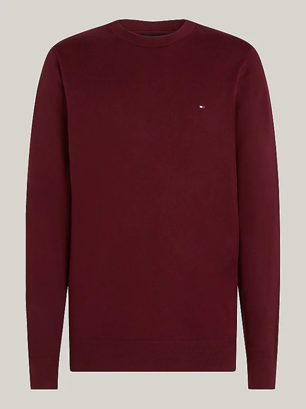 Pima Cashmere Striktrøje | Tommy Hilfiger - Deep Rouge