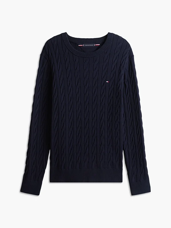 Kabelstriktrøje | Tommy Hilfiger - Desert Sky