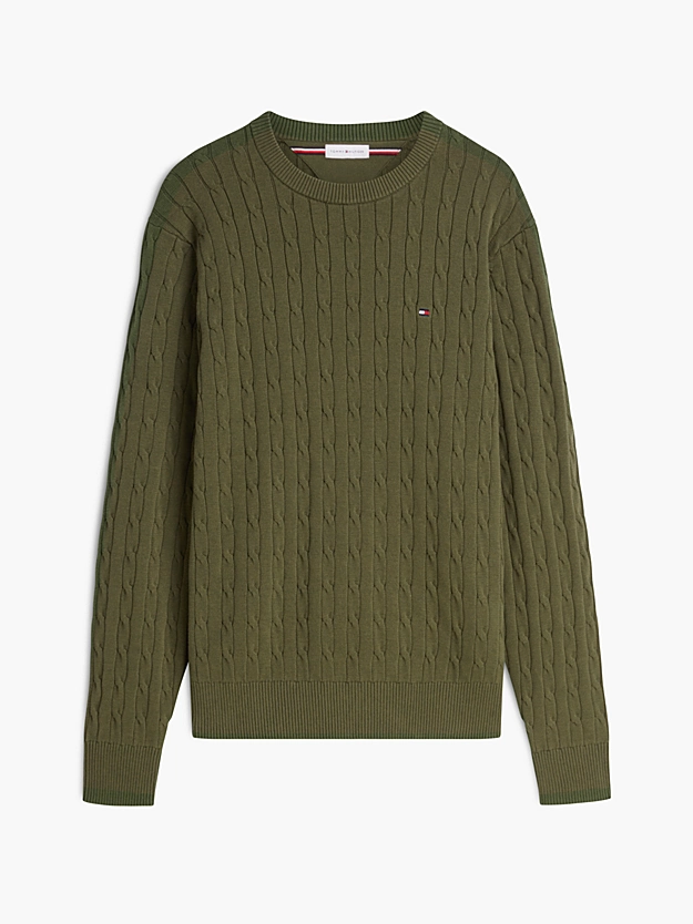 Kabelstriktr&oslash;je | Tommy Hilfiger - Huntsman Green