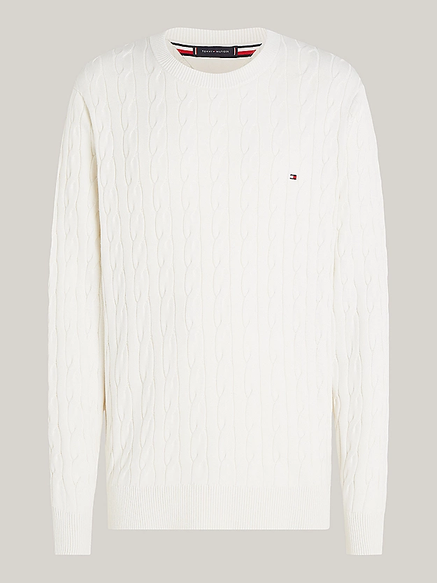 Kabelstriktr&oslash;je | Tommy Hilfiger - Ivory